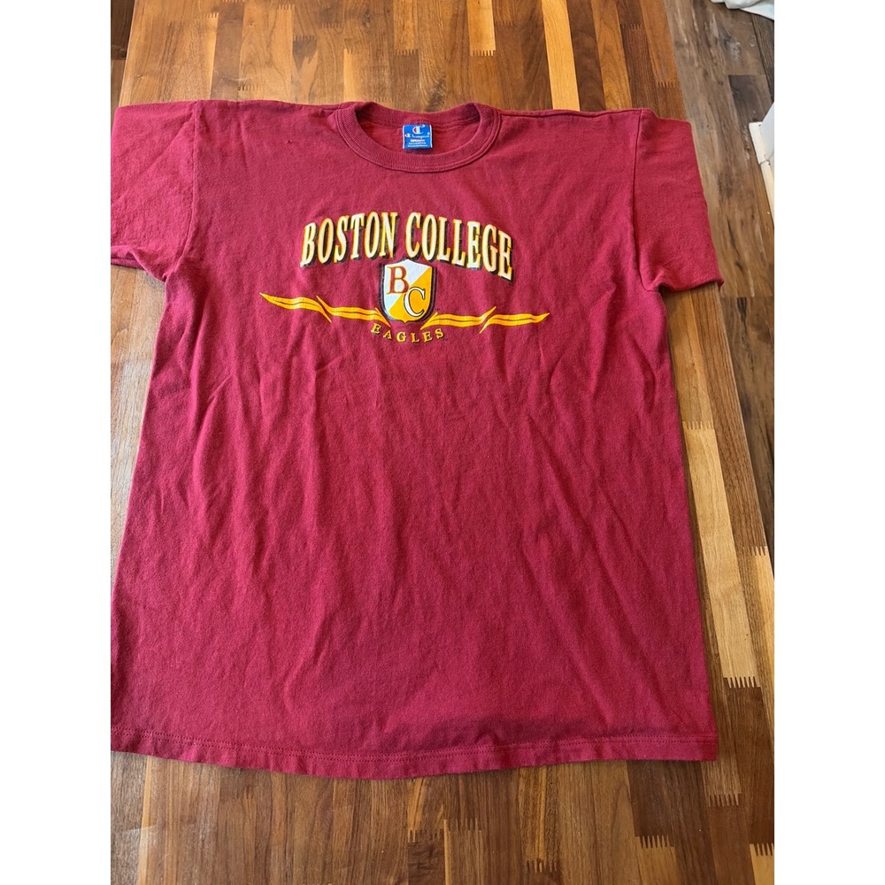 Vintage Champion Boston College Eagles T-Shirt XL Maroon Made in USA 90s T-Shirt